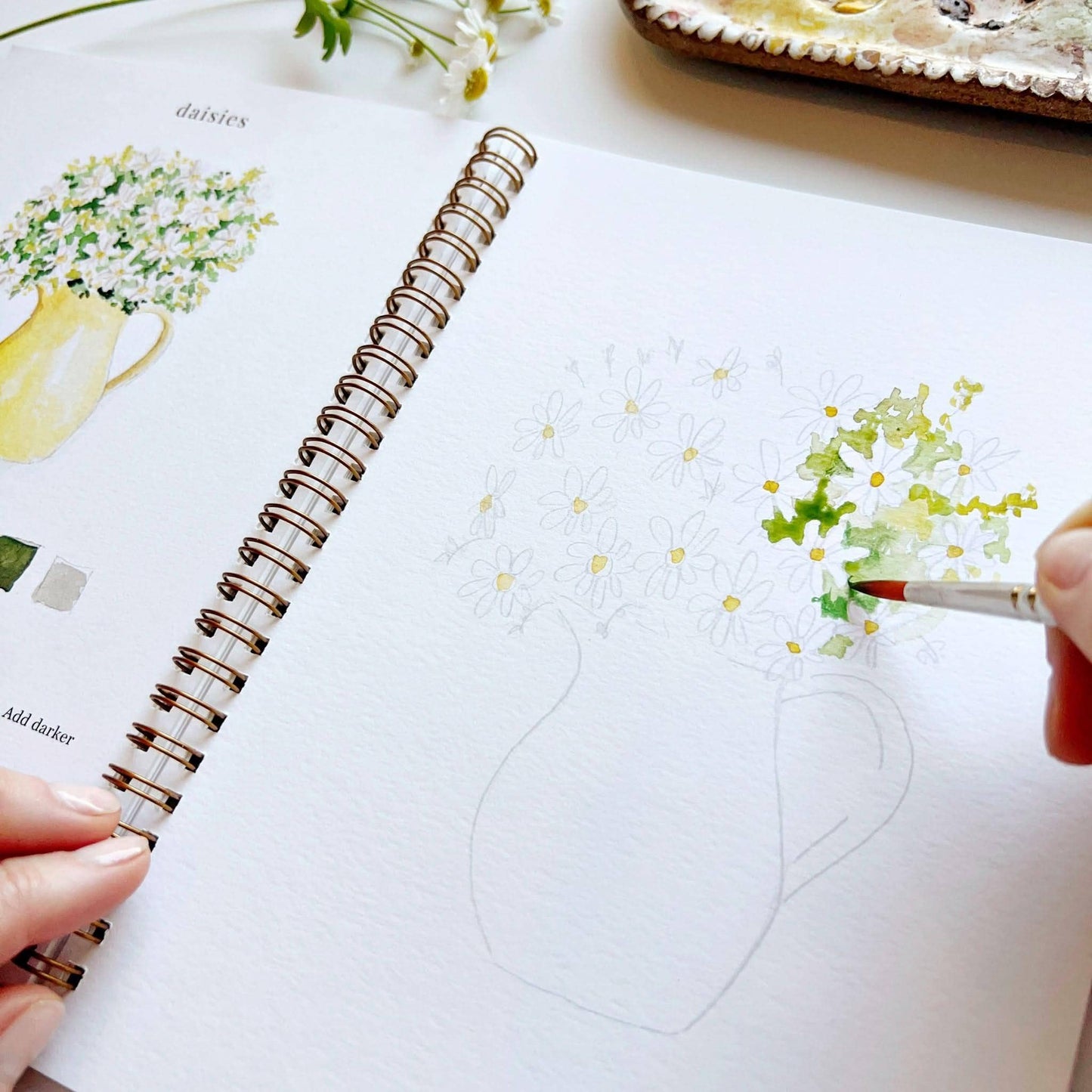 Workbook - Flowers watercolor workbook