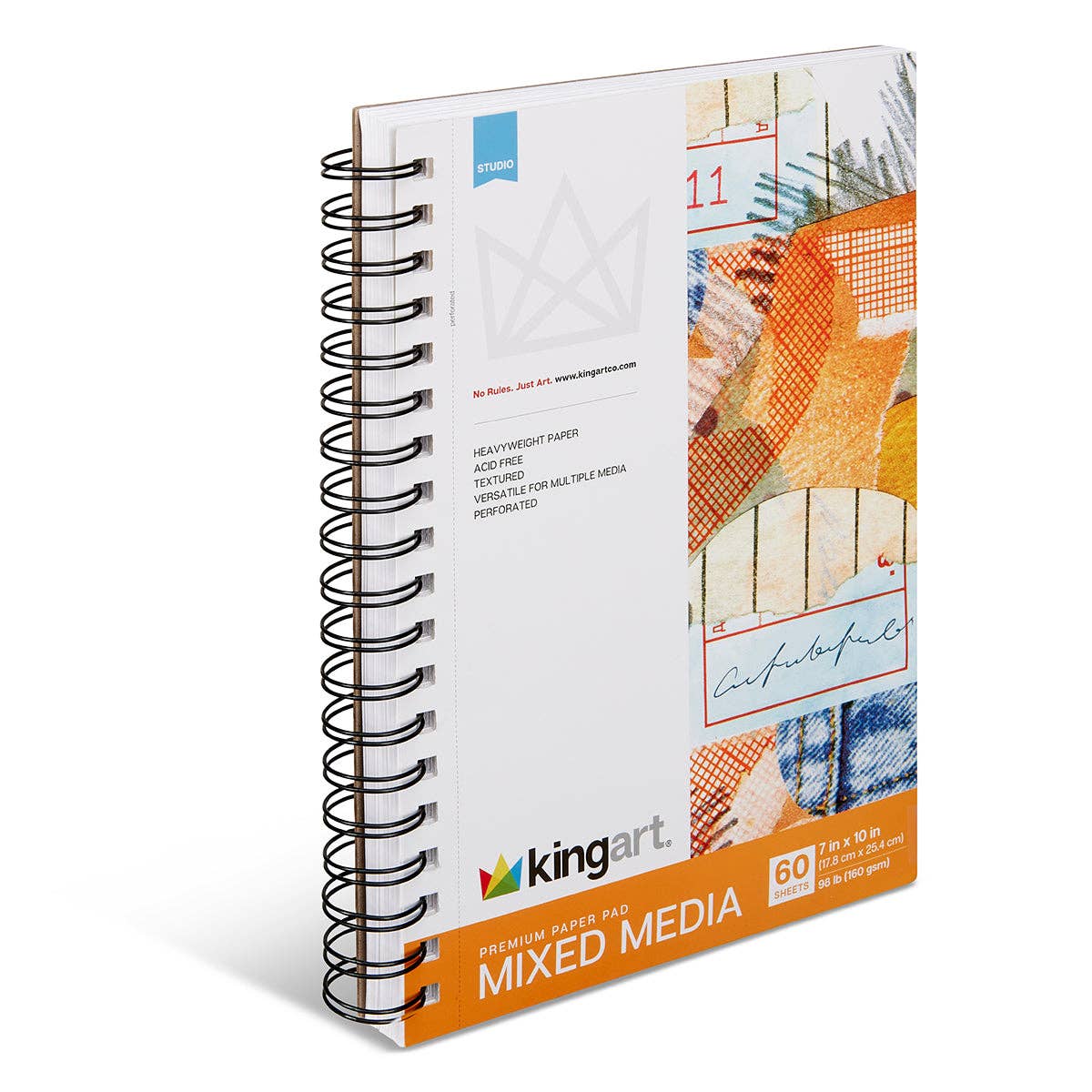 Paper Pad - Mixed Media Sketchbook - 7” x 10” - 98lb (160g) - 60 Sheets