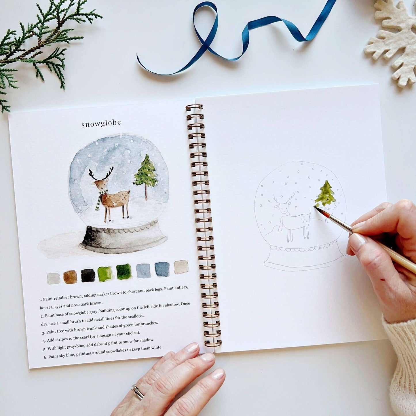 Workbook - Winter watercolor workbook