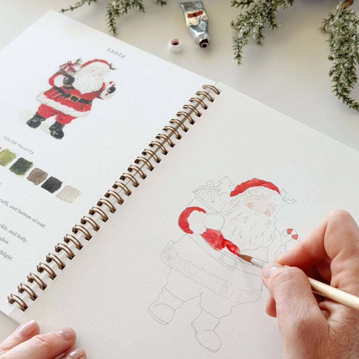 Workbook Classic Christmas Watercolor Workbook