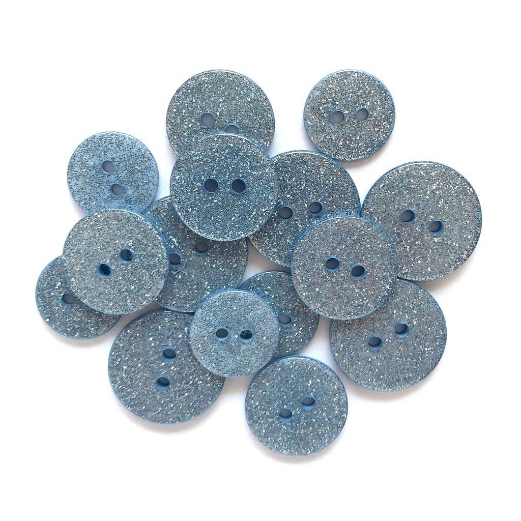 Buttons - Blue Lagoon Glitter Buttons