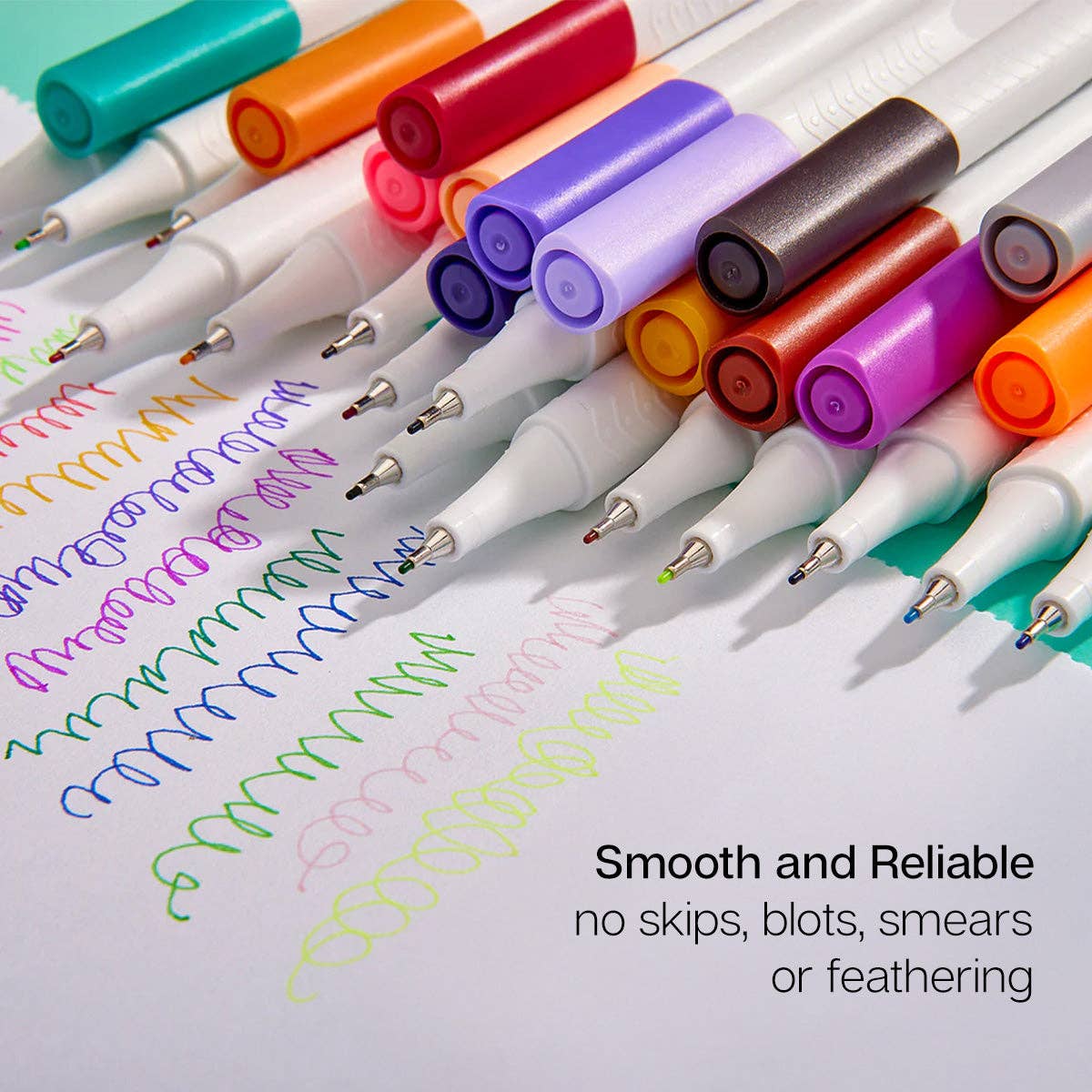 Markers - Fine Line Pens - Archival Water-Based Ink - 24 Colors