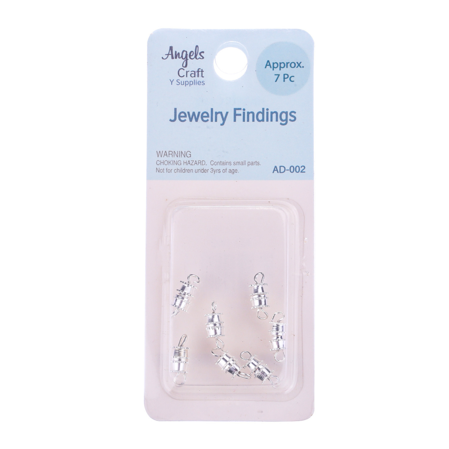 Clasps - Alloy Barrel  7-ct 1cm Silver