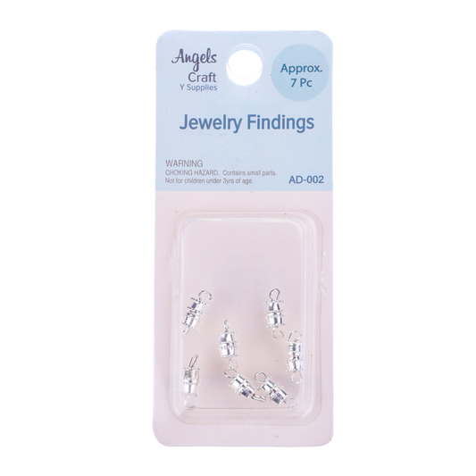 Clasps - Alloy Barrel  7-ct 1cm Silver
