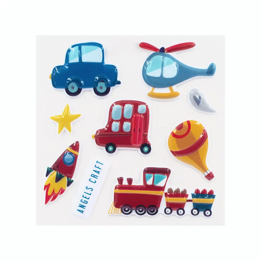 Stickers - Assorted Transportation – 3ct, 12x40cm