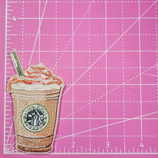 Patch - Coffee Latte Iron On Embroidery Patch