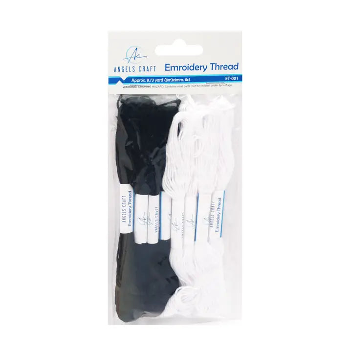 Thread - Black & White Embroidery Thread 8ct