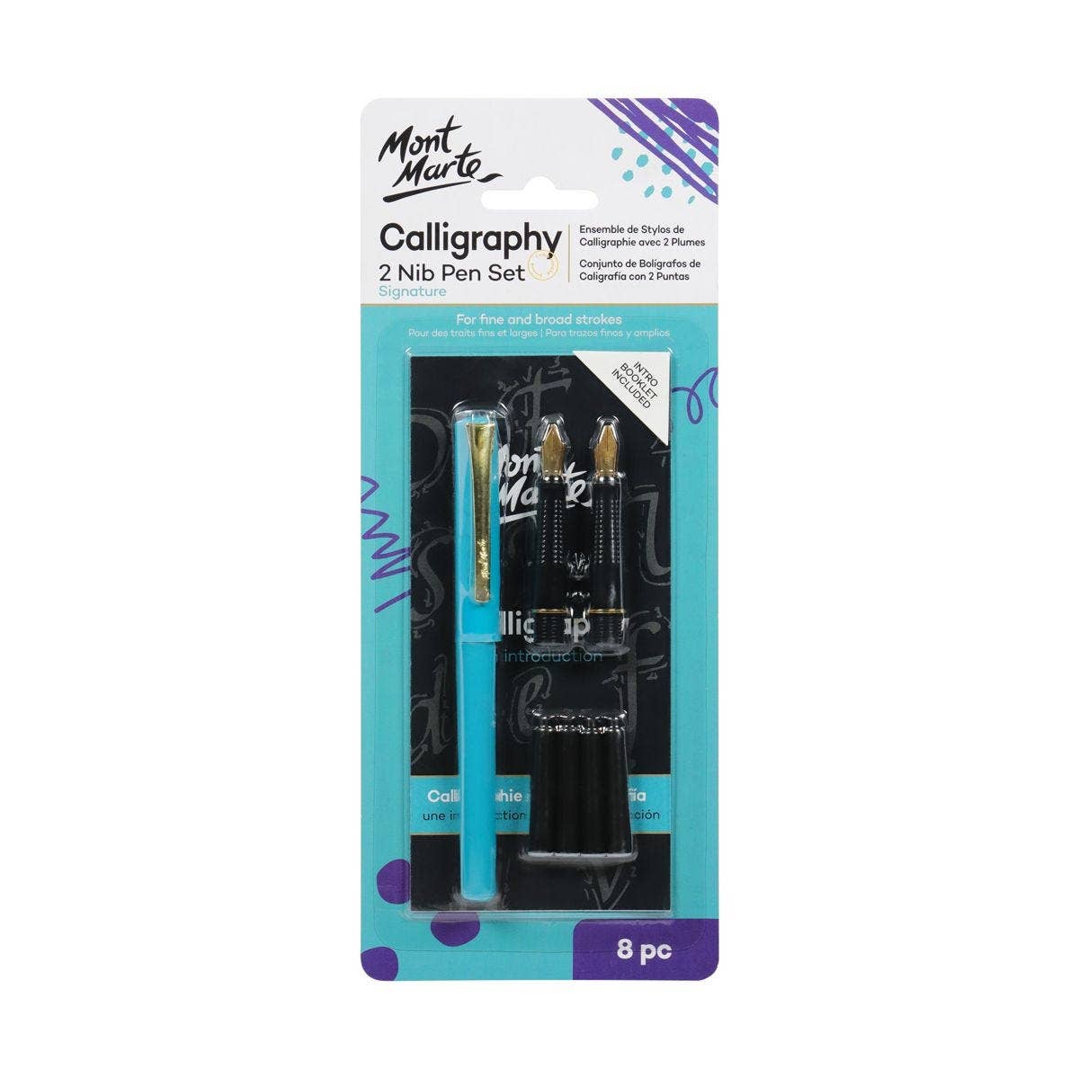 Pens - Calligraphy 2 Nib Pen Set Signature 8pc