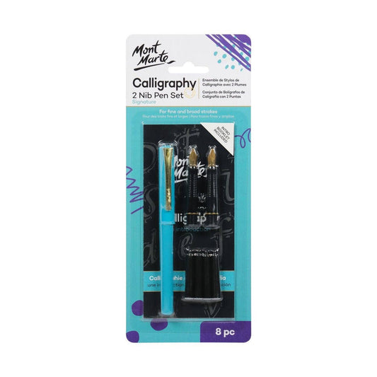 Pens - Calligraphy 2 Nib Pen Set Signature 8pc