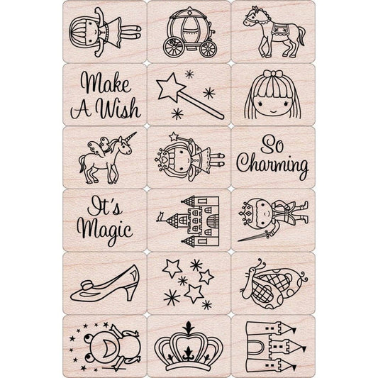 Stamp - Fairy Princess Wood Ink 'n Stamp Set