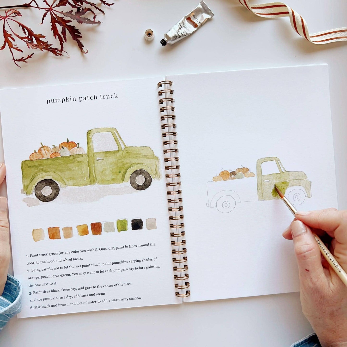 Workbook - Autumn watercolor workbook
