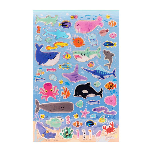 Stickers - Under the Sea Puffy  55ct Ocean Assortment