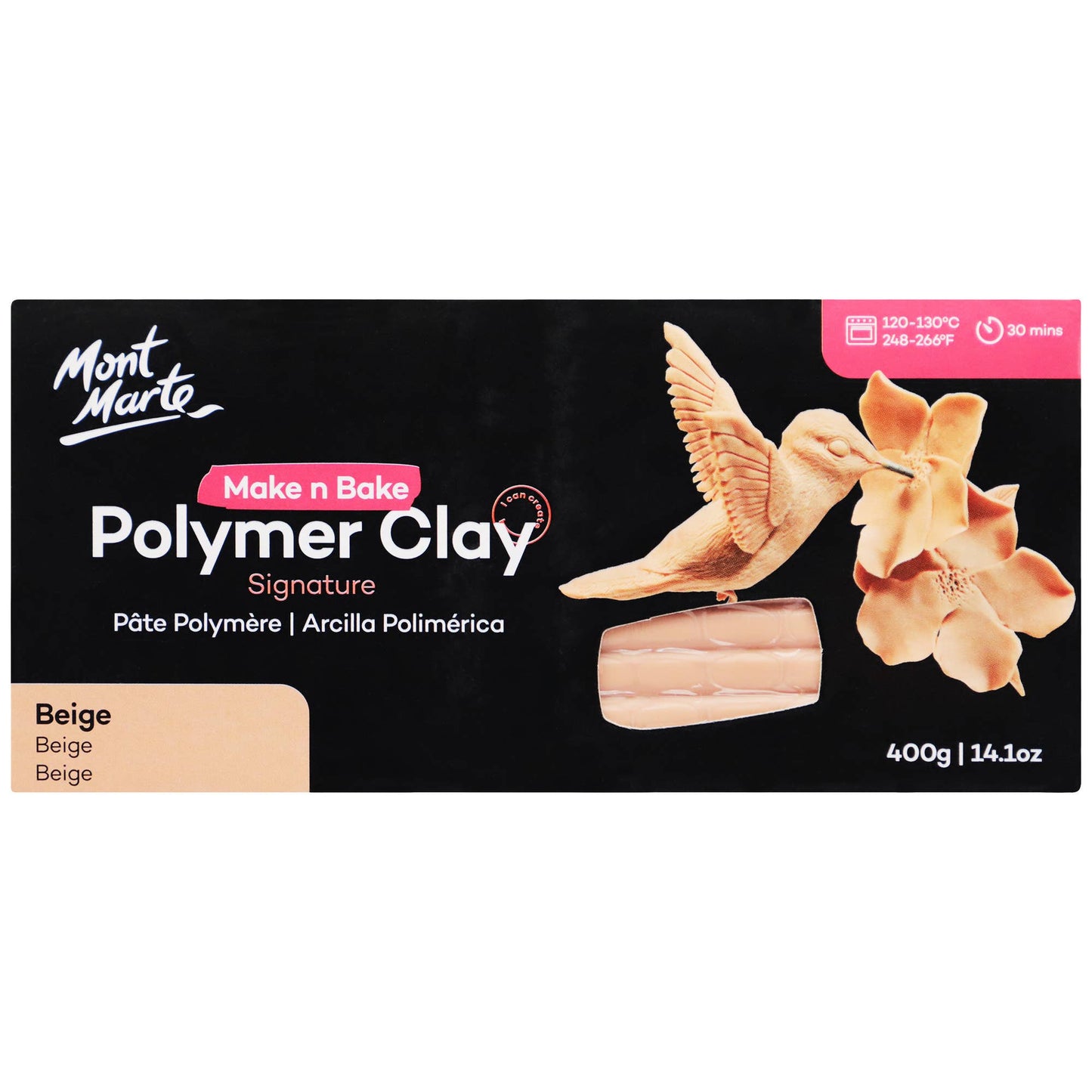 Clay - Make n Bake Polymer Clay Signature 400g (14.1oz): Beige