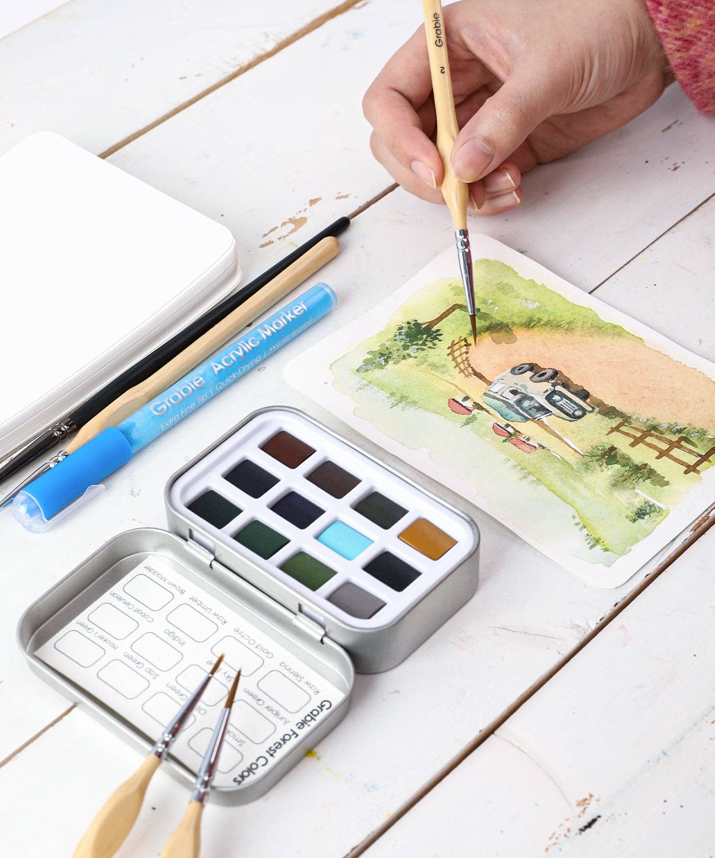 Watercolor - Watercolor Pocket Set of 12 No Brush - Forest Colors