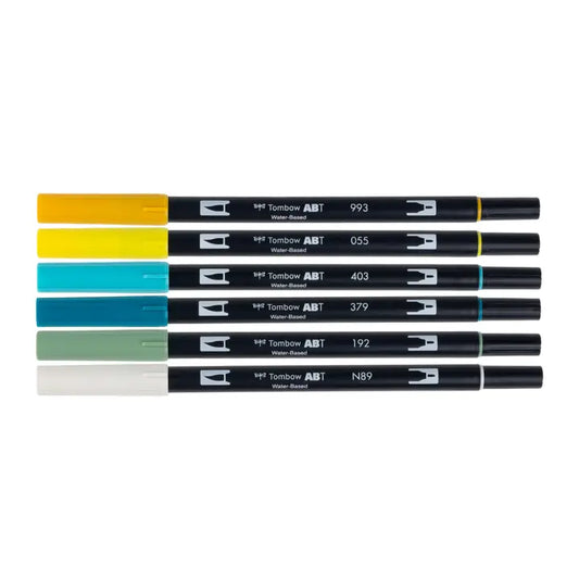 Markers - Dual Brush Pen Art Markers, Lemon Squeezy, 6-Pac