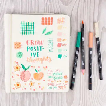 Markers - Dual Brush Pen Art Markers, Just Peachy, 6-Pack