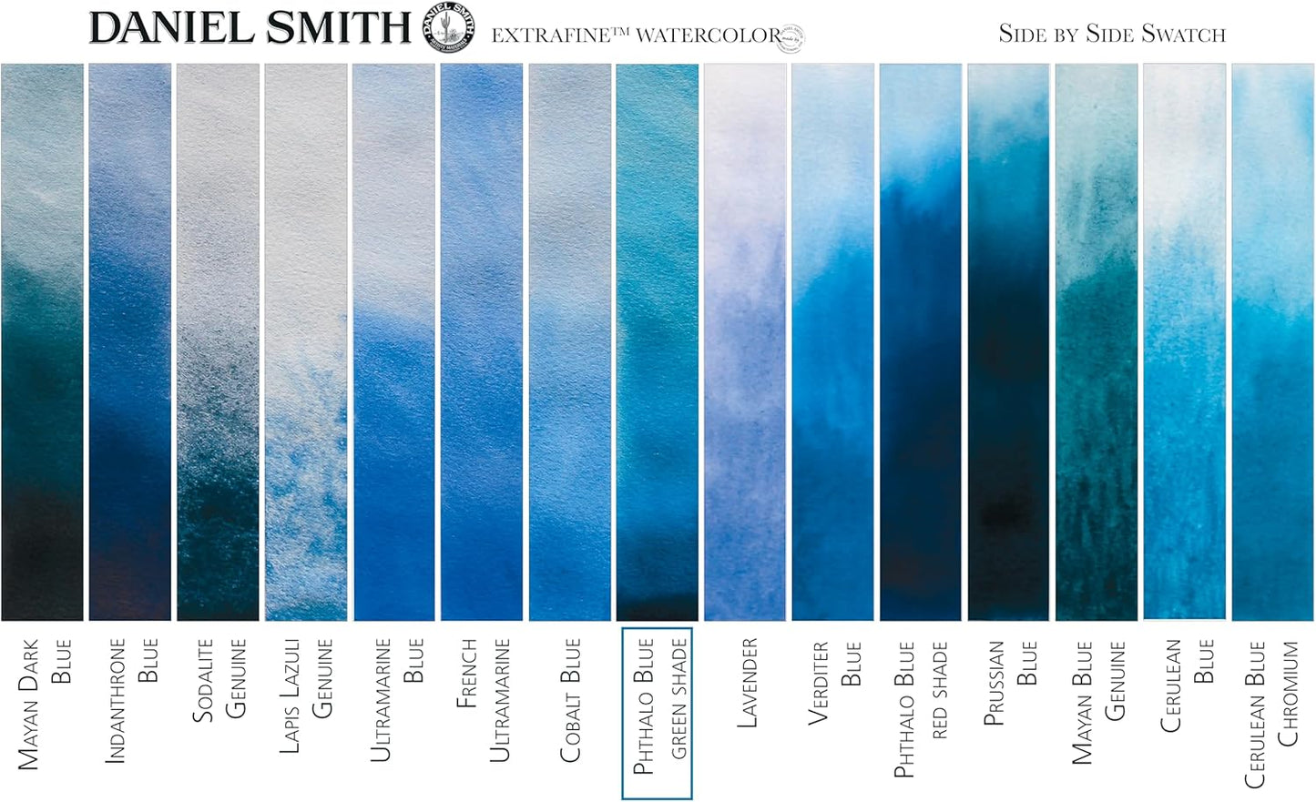 Paint - Daniel Smith Extra Fine Watercolor Paint 5ml Tube - 	Phthalo Blue (Green Shade)