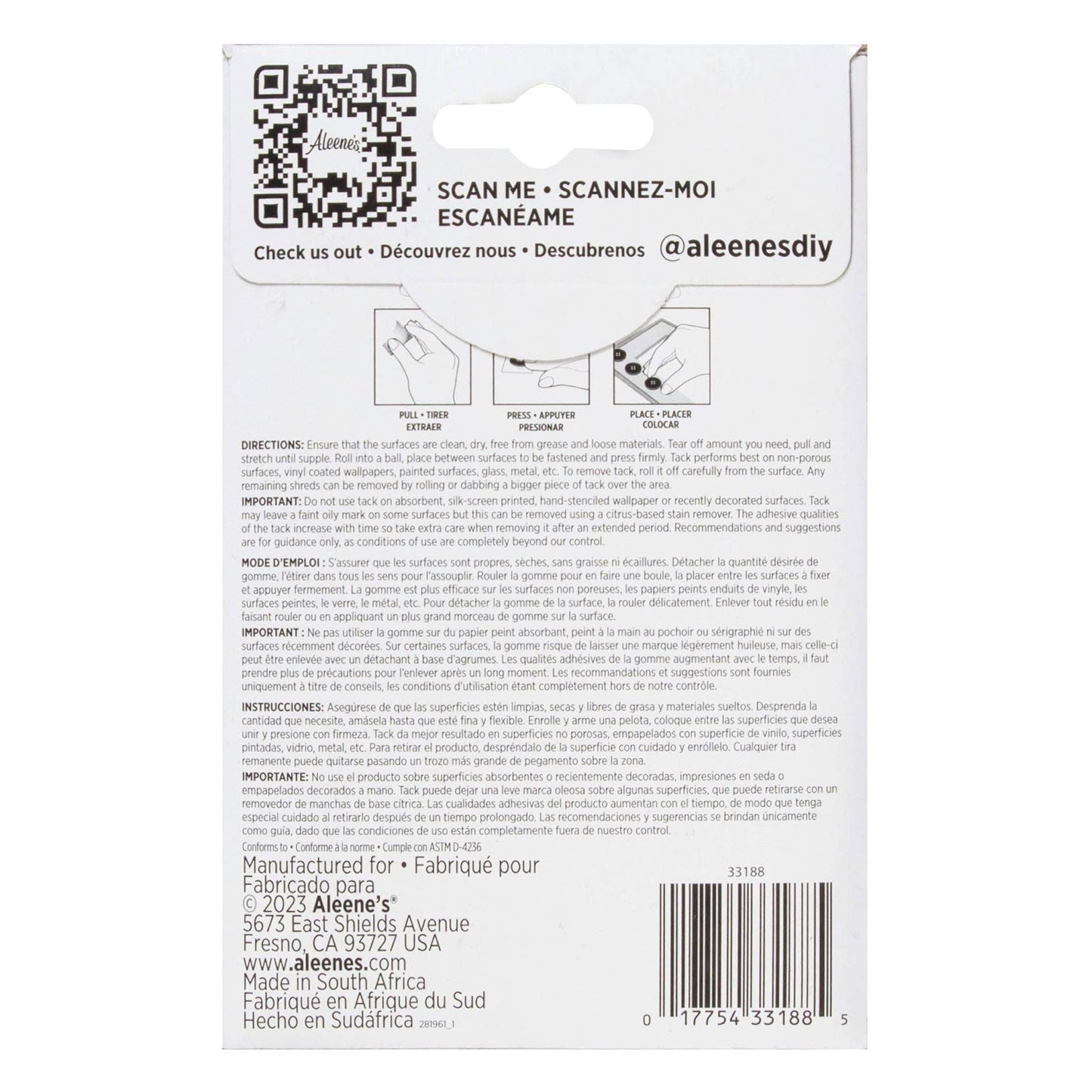 Adhesive - Aleene's Instant Tacky Reusable Craft Putty 80 Pc.
