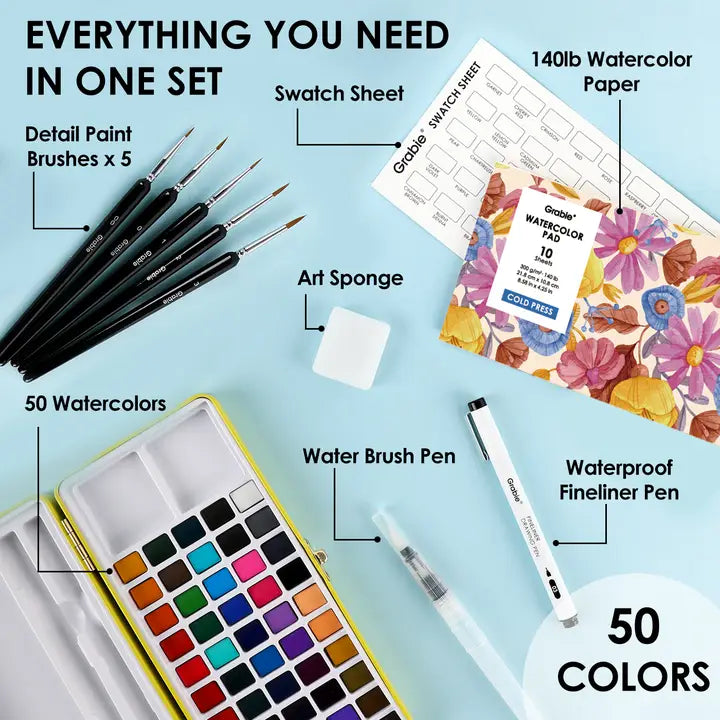 Watercolor - Grabie All-in-One Premium Watercolor Set of 50