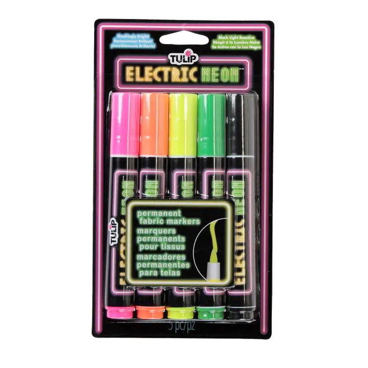 Marker - Electric Neon Fabric Markers 5 Pack