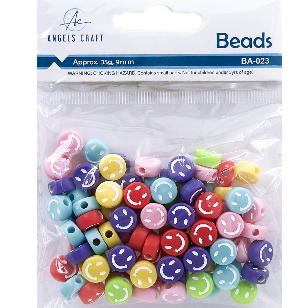 Beads - Smile Face Bead Multi Color
