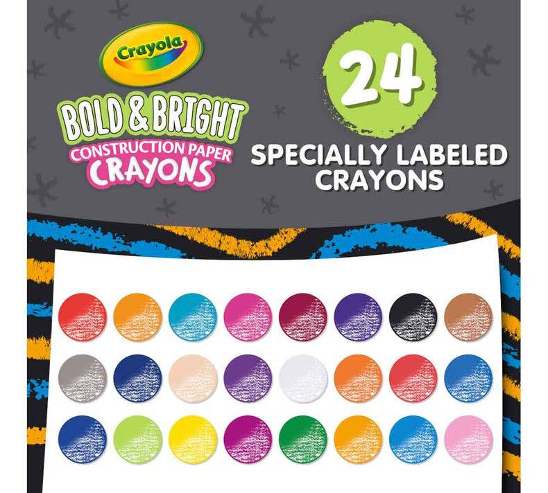 Crayons - 24 Count Crayola Bold & Bright Construction Crayons