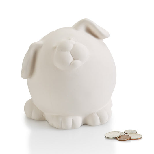 Bank - Pudgy Dog with Stopper