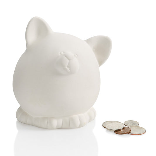 Bank - Pudgy Cat with Stopper