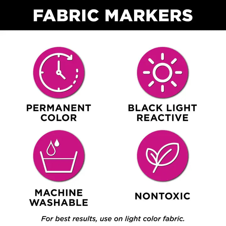 Marker - Electric Neon Fabric Markers 5 Pack