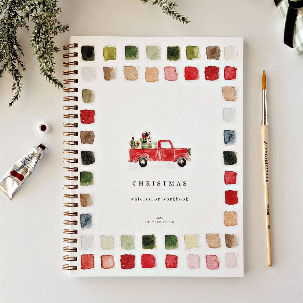 Workbook Classic Christmas Watercolor Workbook