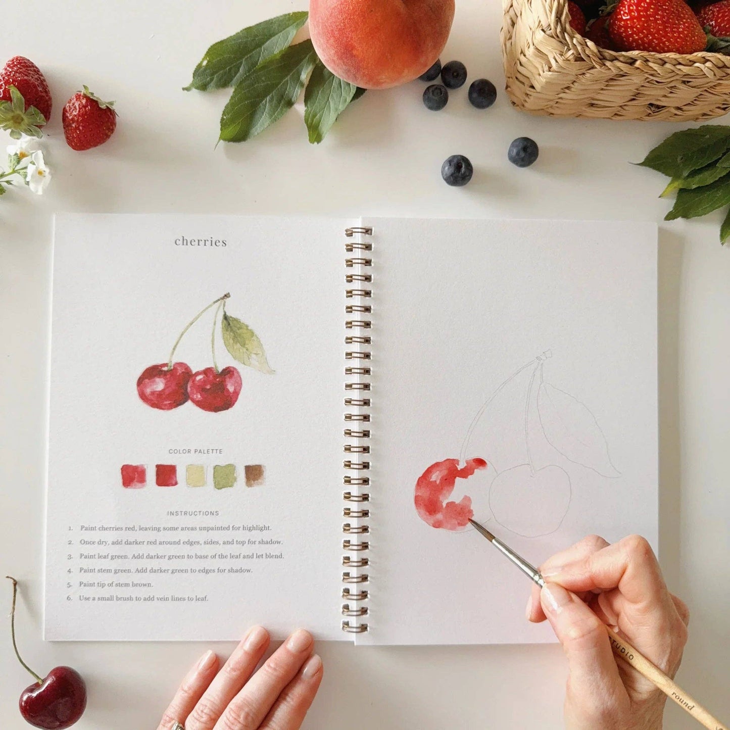 Workbook - Fruit watercolor workbook