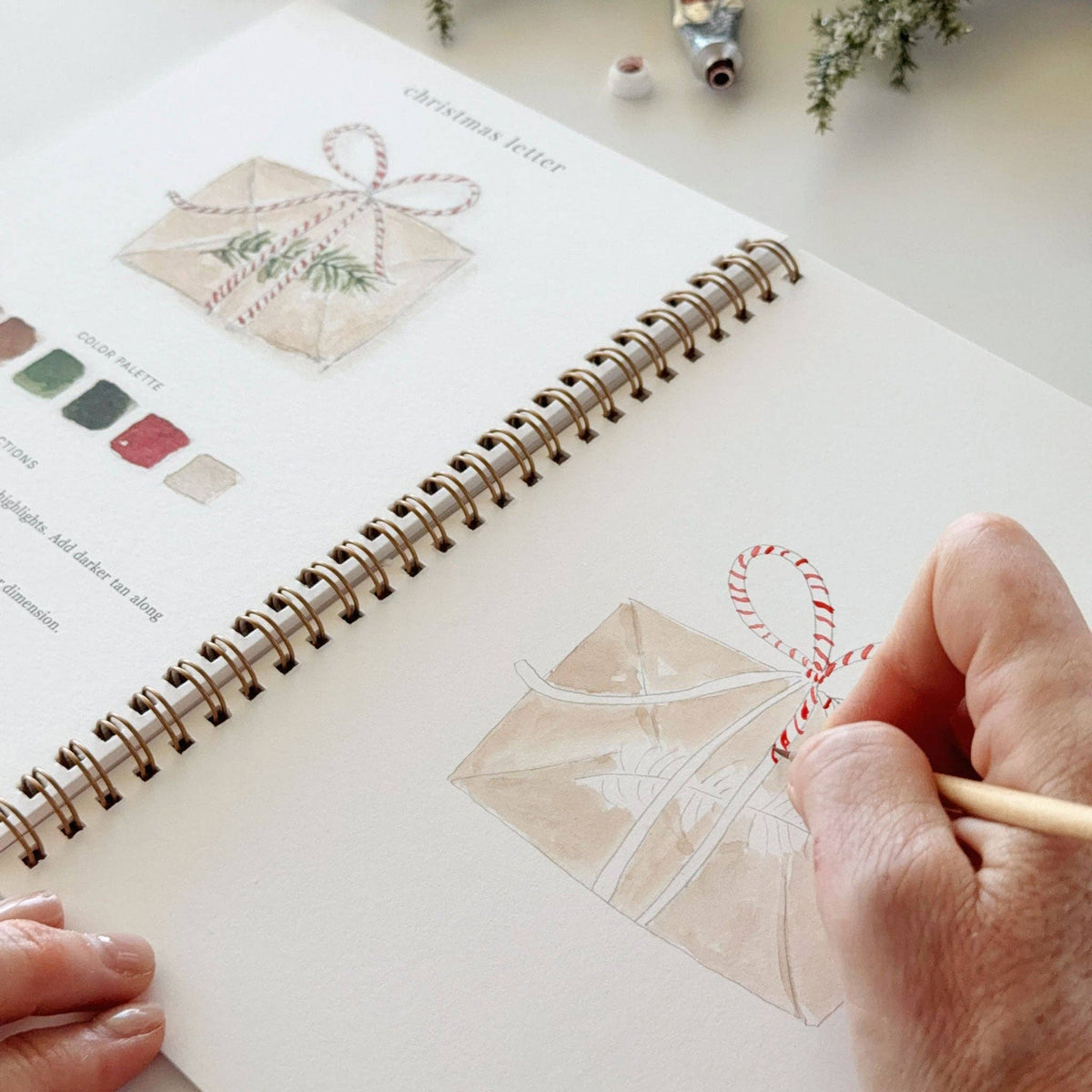 Workbook Classic Christmas Watercolor Workbook