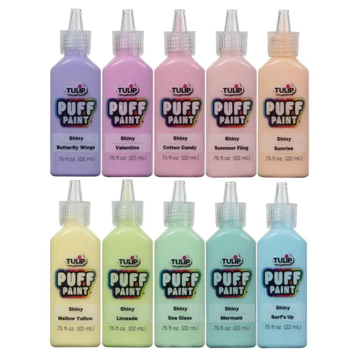 Paint - Puff Paint Pastels Shiny .75 Fl oz 10 Pack