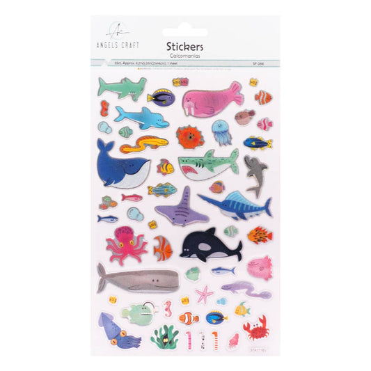 Stickers - Under the Sea Puffy  55ct Ocean Assortment