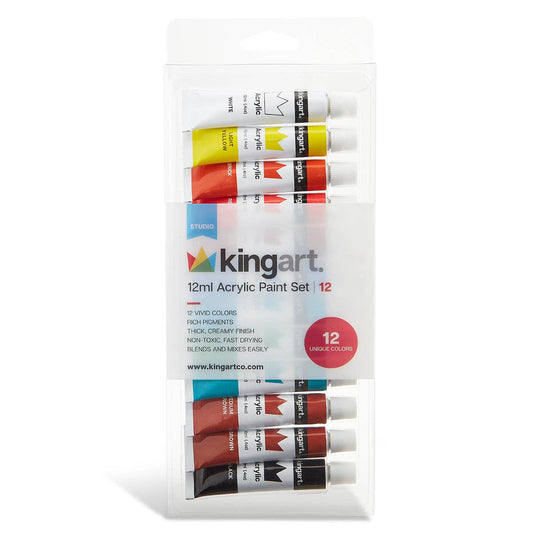 Paint - Studio Acrylic Paint - 12 Colors 12ml