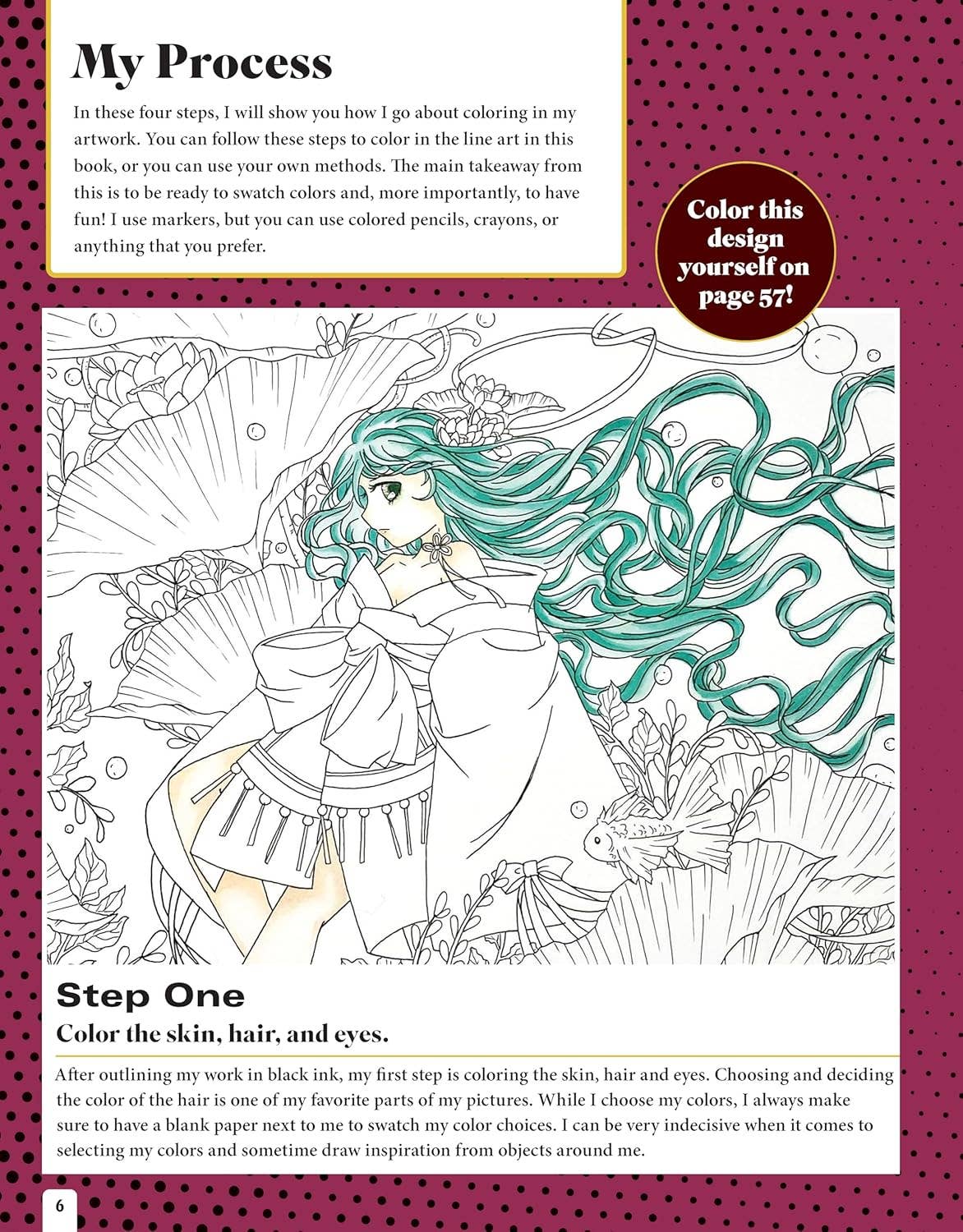 Coloring Book - Magnificent Manga Mythical & Magical Designs