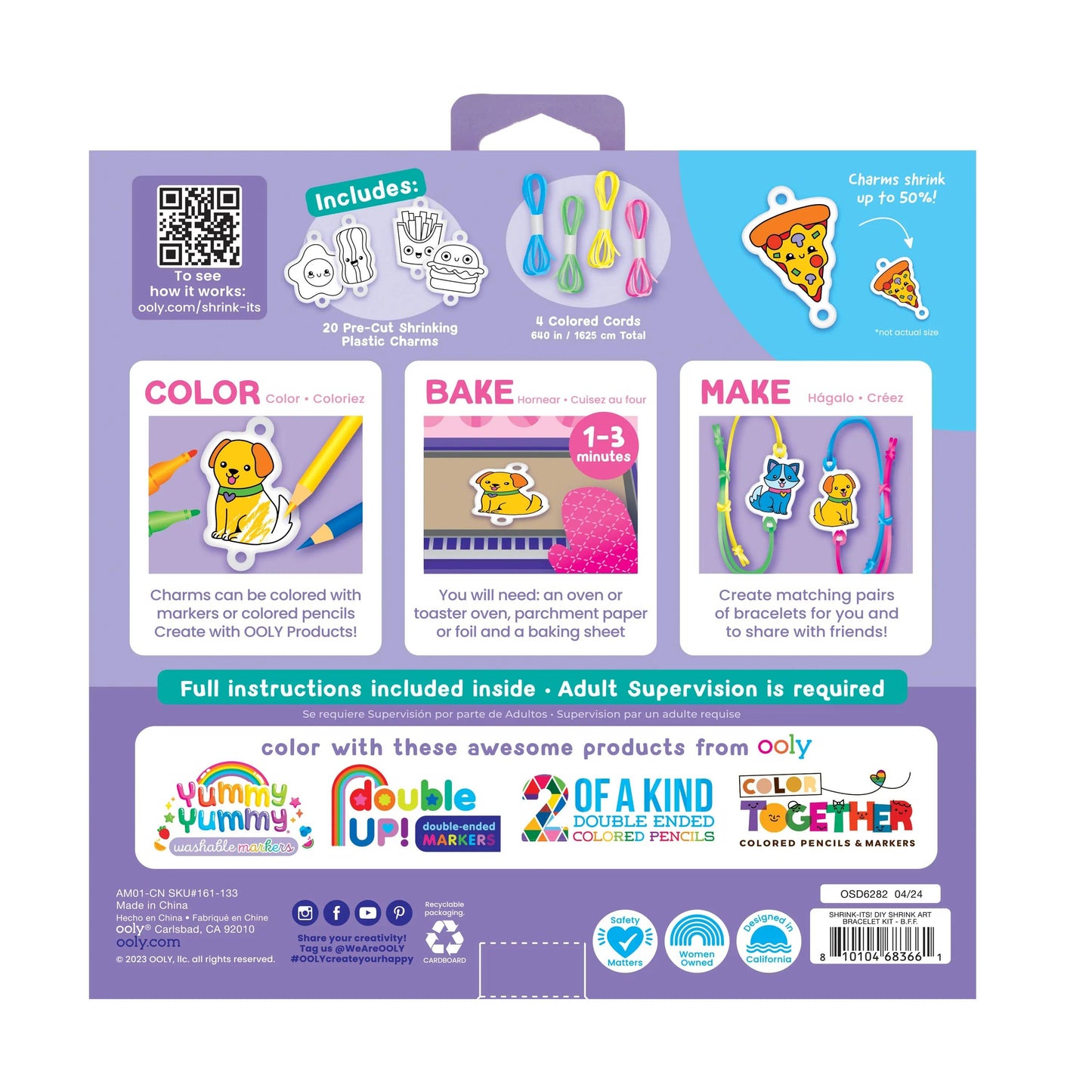 Shrink-Its! - D.I.Y. Shrink Art Bracelet Kit - B.F.F. (24 PC Set)