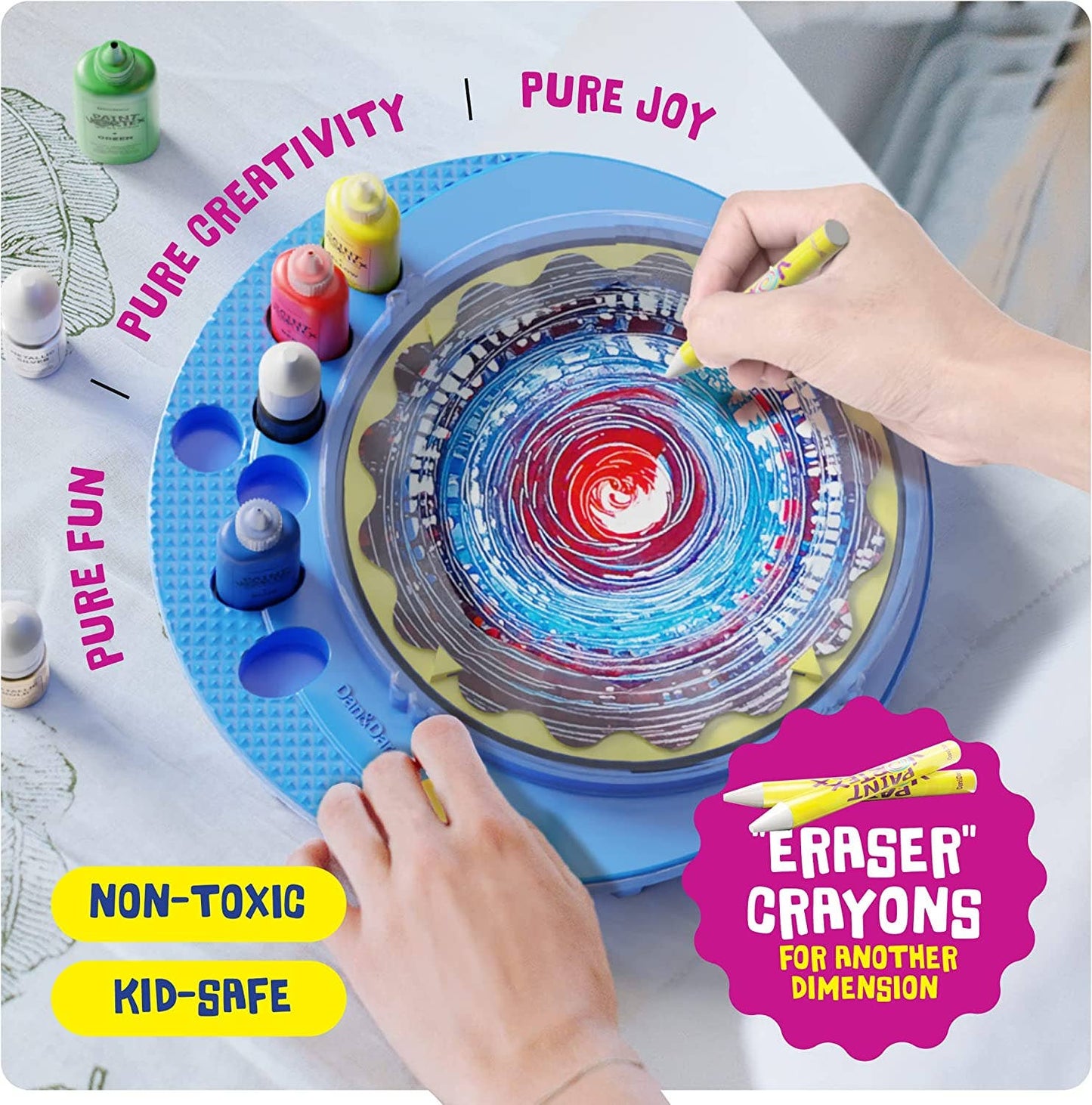 Crafting Kits - Spin Art Machine Kit - Paint Spiral Station Center