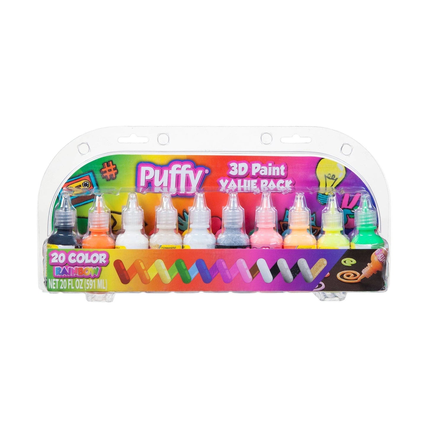 Paint - Puffy 3D Paint Value Pack Rainbow 20 Pack