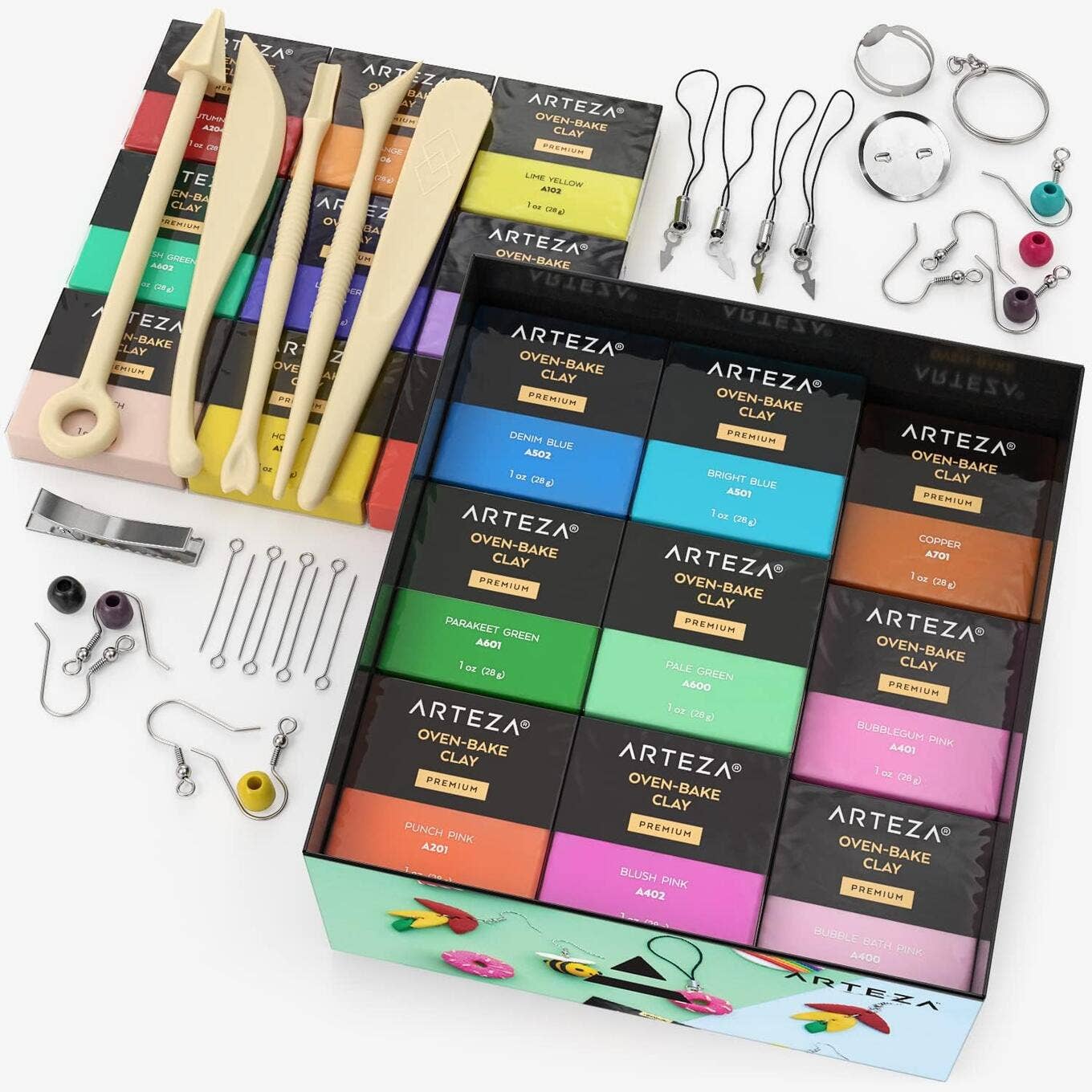 Clay - Arteza® Oven Bake Clay, Tools, & Accessories Set, 42 colors