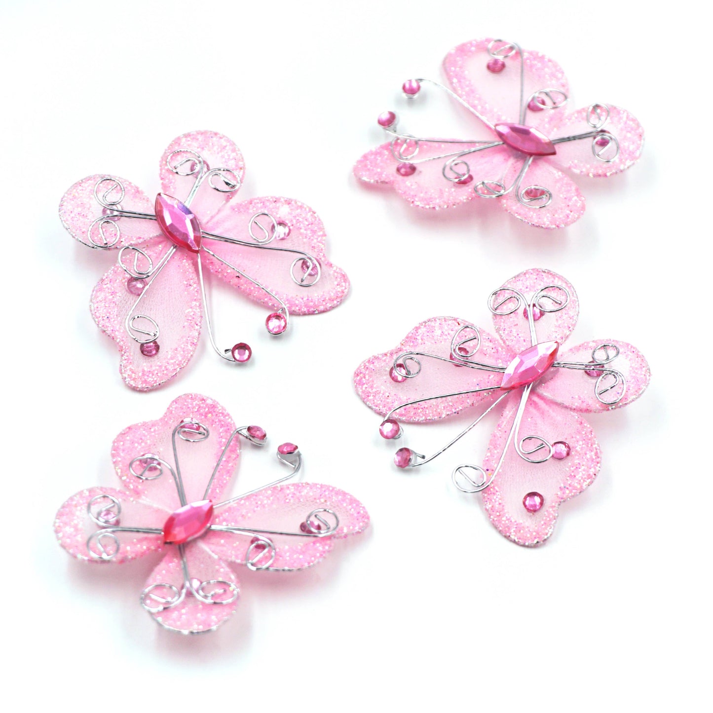 Embellishment - Wire Butterfly Embellishment, 4-ct: Red