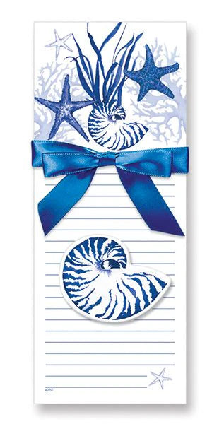 Note Pad - 2 Pack Magnetic Shell Note Pad with Bonus Shell Magnet