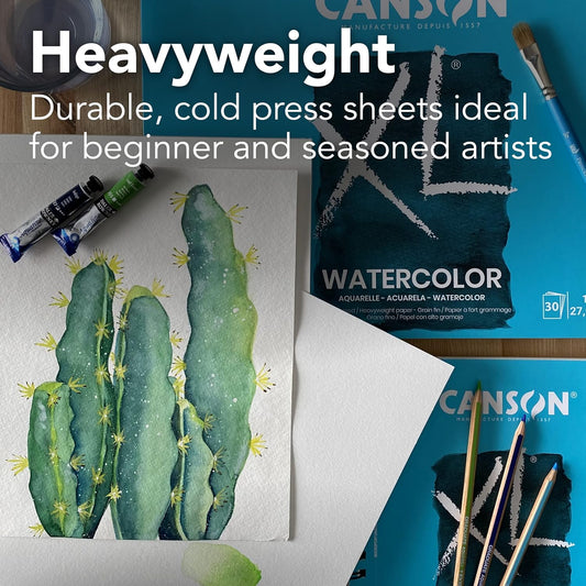 Paper - Canson XL Series Watercolor Pad, Heavyweight Paper, 9x12 inch