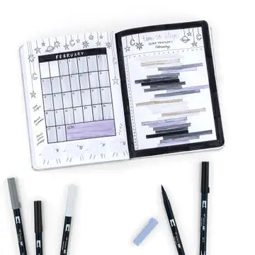 Markers - Dual Brush Pen Art Markers: Grayscale - 10-Pack