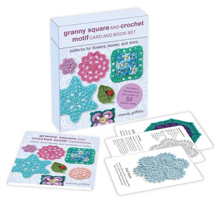 Book - Granny Square and Crochet Motif Card and Book Set: 50 cards and a 64-page book by Melody Griffiths: Mixed Media; 64 pages