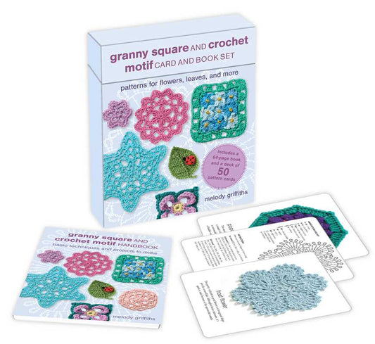Book - Granny Square and Crochet Motif Card and Book Set: 50 cards and a 64-page book by Melody Griffiths: Mixed Media; 64 pages