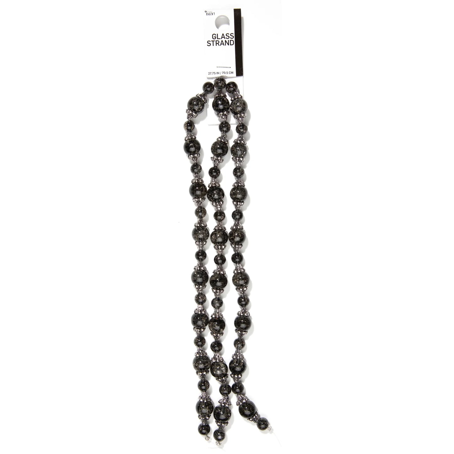 Beads - Cousin DIY Glass Strand 27.75in/70.5cm Black