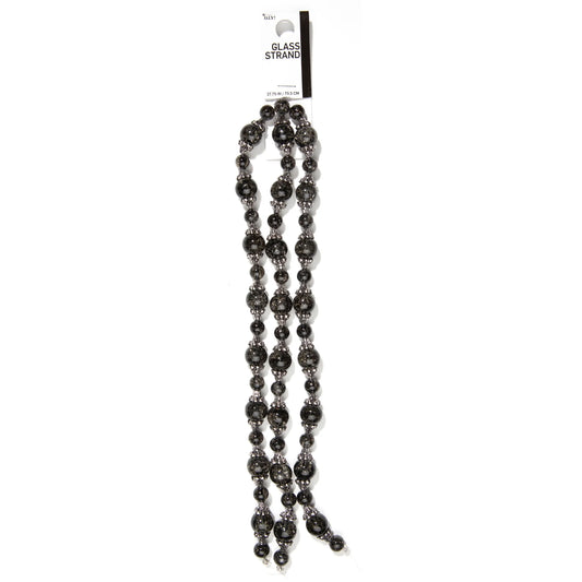 Beads - Cousin DIY Glass Strand 27.75in/70.5cm Black