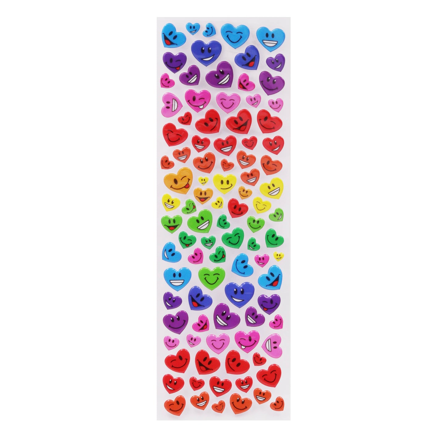 Stickers - Cute  Hearts in Asstd. Colors, 1 sheet