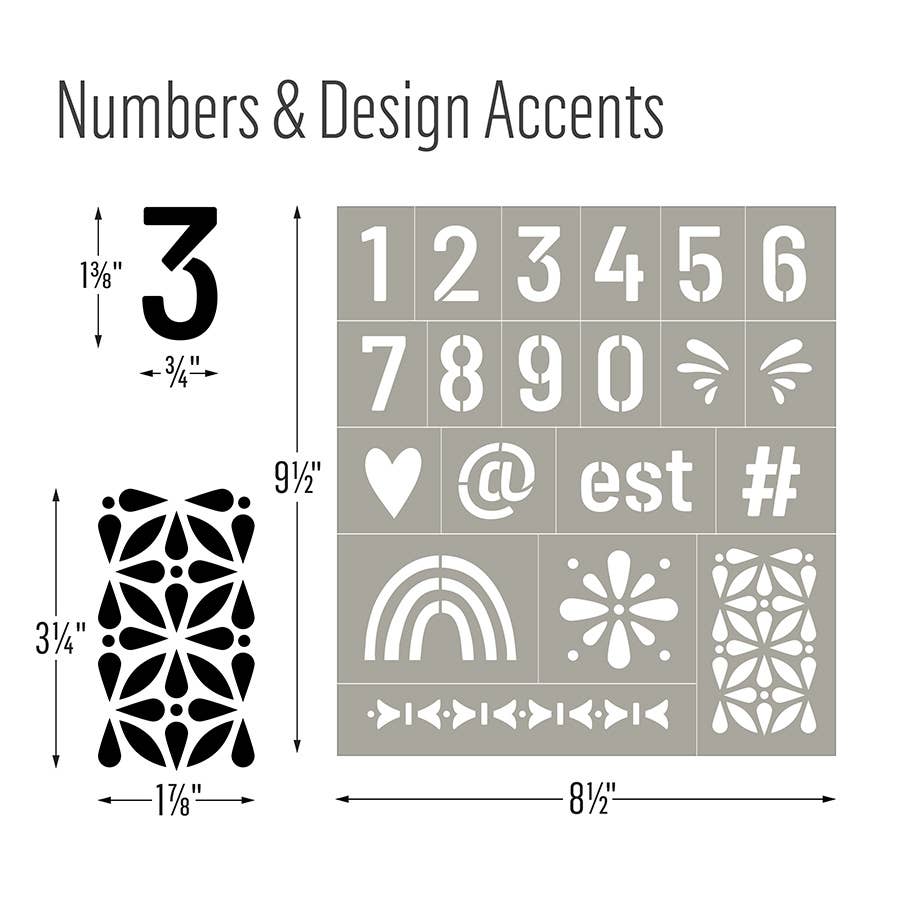 Stencils - Block Adhesive 3-Piece